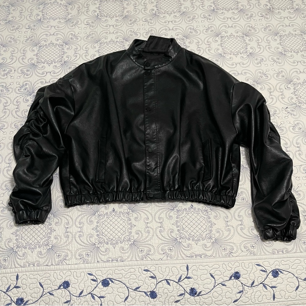 Fashion Nova Black Faux Leather Jacket